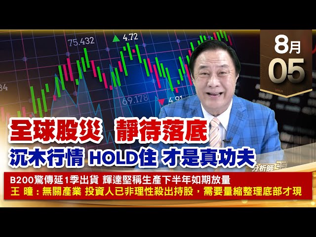 【財經至尊】王曈 0805《【全球股災  靜待落底】》沉木行情 HOLD住 才是真功夫｜【光學王+元宇宙王+安控王+IC設計王】加入line@ king5588
