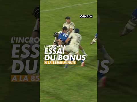 L’essai du bout du terrain d’Ollie Cummins pour le bonus d’Agen 🤯 #rugby