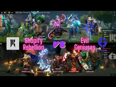 Shopify Rebellion vs Evil Geniuses - ESL One Berlin Major - Lower Bracket - Game 1- Highlights