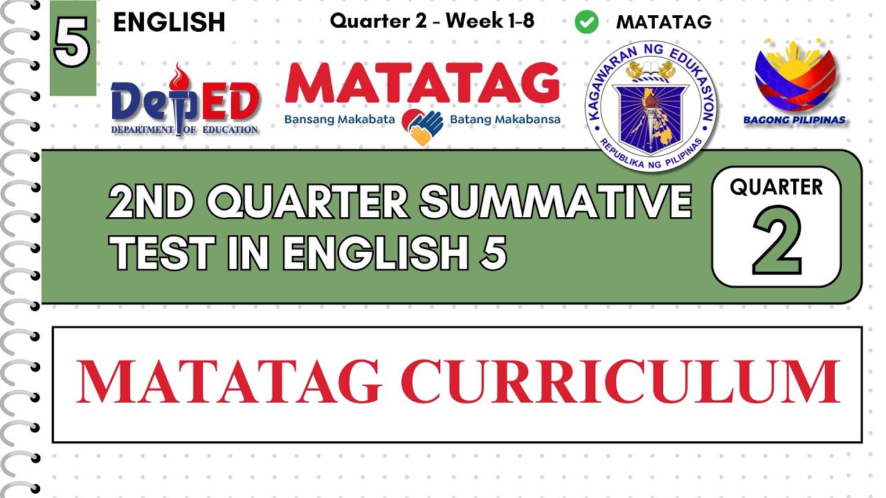 2ND QUARTER SUMMATIVE TEST IN ENGLISH 5 WITH ANSWER KEY MATATAG CURRICULUM