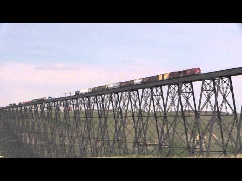 Canadian Pacific manifest crossing the Lethbridge Viaduct