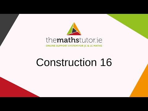 Construction 16 Circumcentre and Circumcircle Of A Triangle - Leaving Cert & Junior Cert Maths