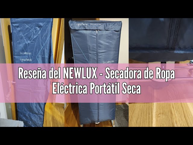 Vídeo relacionado con Newlux - Secadora de Ropa Eléctrica Portátil Secadry Azul con Luz UV para Desinfectar. Capacidad 15Kg, Temp. 180min, 4 Niveles. Secadora por Ventilación (1200W) 3 en 1. Ideal como Armario y Tendedero