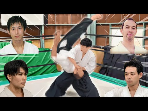 Dynamic and beautiful Aikido in professional wrestling ring