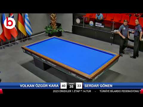 VOLKAN ÖZGÜR KARA & SERDAR GÖNEN Bilardo Maçı - 2023 ERKEKLER 1.ETAP-14.TUR