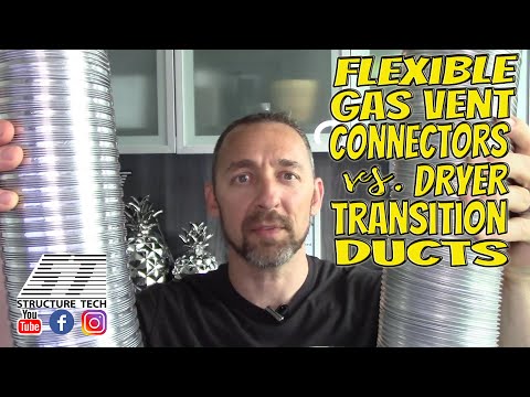 Flexible gas vent connectors vs. dryer transition ducts