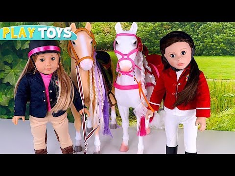 Baby Doll Hair Style Shop for Horses! Play American Girl Doll DYI Horse hair styling salon toys