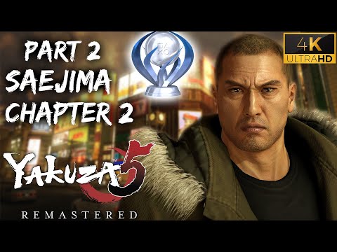 Yakuza 5 (Remastered) | Saejima (Chapter 2) | All Trophies (4K)