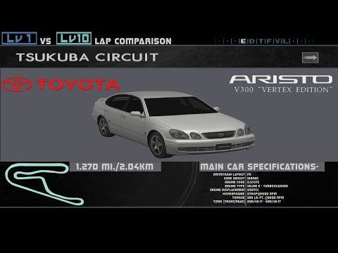 Enthusia Tsukuba Lv1 Vs Lv10- Toyota Aristo V300 "Vertex Edition"