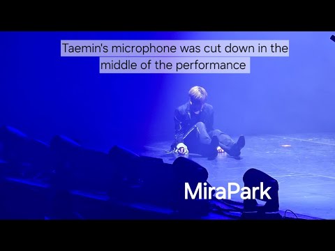 Taemin's microphone was cut down in the middle of Paris Concert. Shawols reaction was awesome 🩵