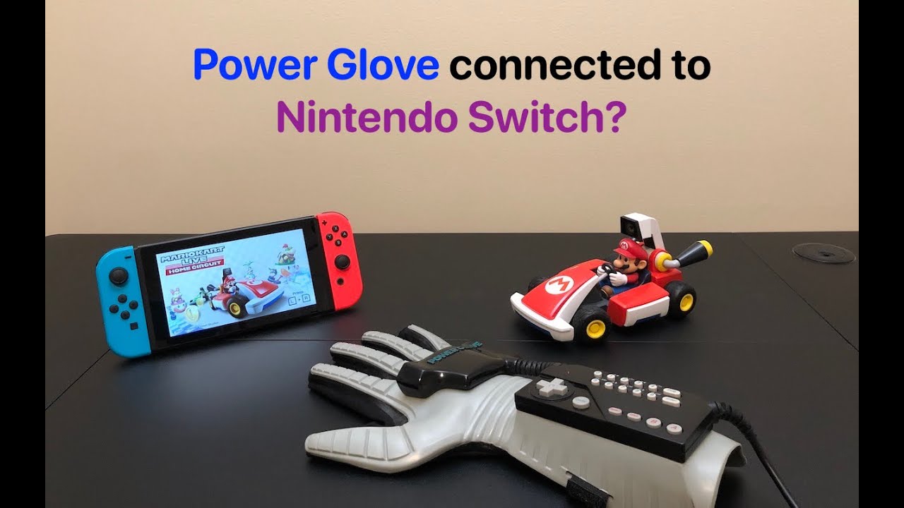 Power Glove connected to Nintendo Switch and Mario Kart Live: Home Circuit? - YouTube