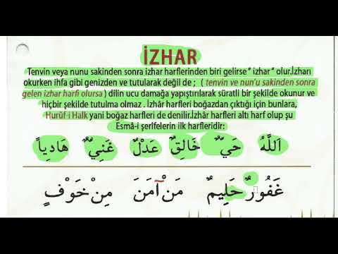 📌 TECVİD DERSLERİ ( 11 ) İZHAR