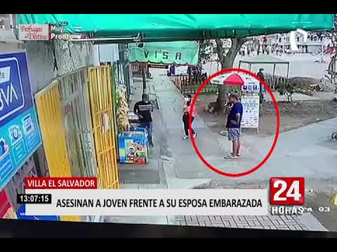 Asesinan  a joven frente a su esposa embarazada en Villa El Salvador