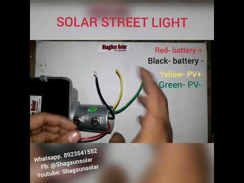 Solar LED Street Light Specifications & Wiring