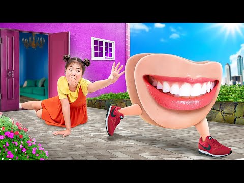 Where Is My Mouth? Baby Doll Gets Lost Her Mouth - Funny Stories About Baby Doll