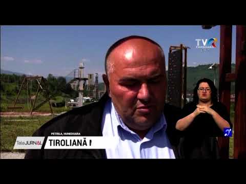 Tiroliana din parcul de aventură din Petrila a fost în sfârșit montată #StiriRegionale @TVRTM