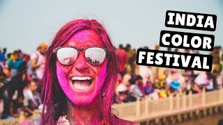 AMERICANS PLAYING HOLI  in Vrindavan, India (Crazy Color Festival) - YouTube