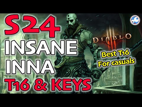 Insane Inna T16 Key farm build Diablo 3 Season 24 Mystic Ally Monk Build