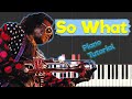 Miles Davis So What Jazz Piano Tutorial