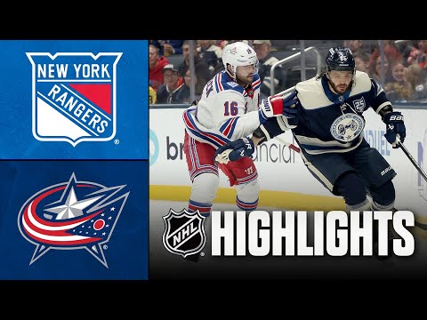 New York Rangers vs. Columbus Blue Jackets | NHL Highlights | November 15, 2025