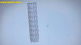Stacking simulation for 5 and 8 pieces of EPS insulation liner