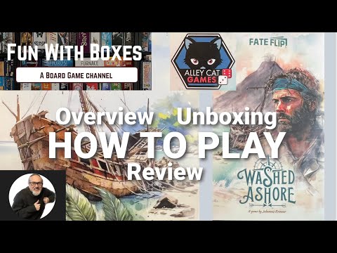 Washed Ashore | Alley Cat Games | How to Play | Overview, Unboxing & Review | A Fate Flip adventure