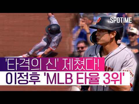 '14G 연속 안타' 이정후, 팀 동료 아라에스 제치고 'MLB 타율 3위'