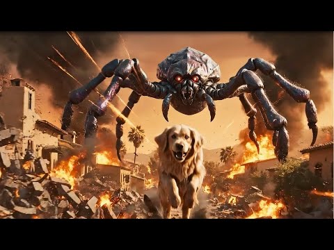 GOLDEN RETRIEVER SAVES TOWN! GIANT SPIDER SWARM ATTACKED CALIFORNIA (EPIC CGI/VFX Film)
