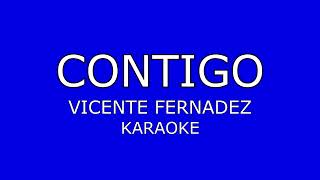 contigo vicente fernandez  karaoke musica original
