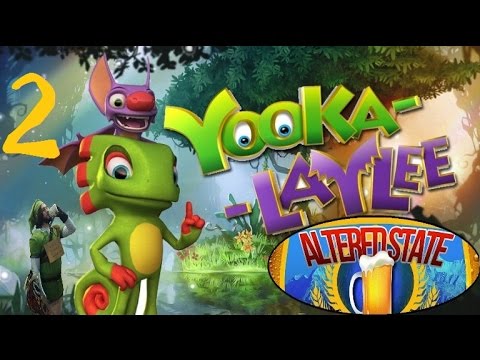 Lets Play Yooka-Laylee Part 2- Tribalstack Tropics: Knights of Hamalot