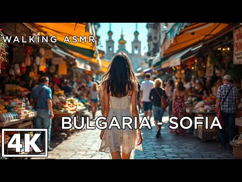 SOFIA 2025 [4K] Relaxing ASMR Walk | From Women’s Market to Alexander Nevskij Cathedral