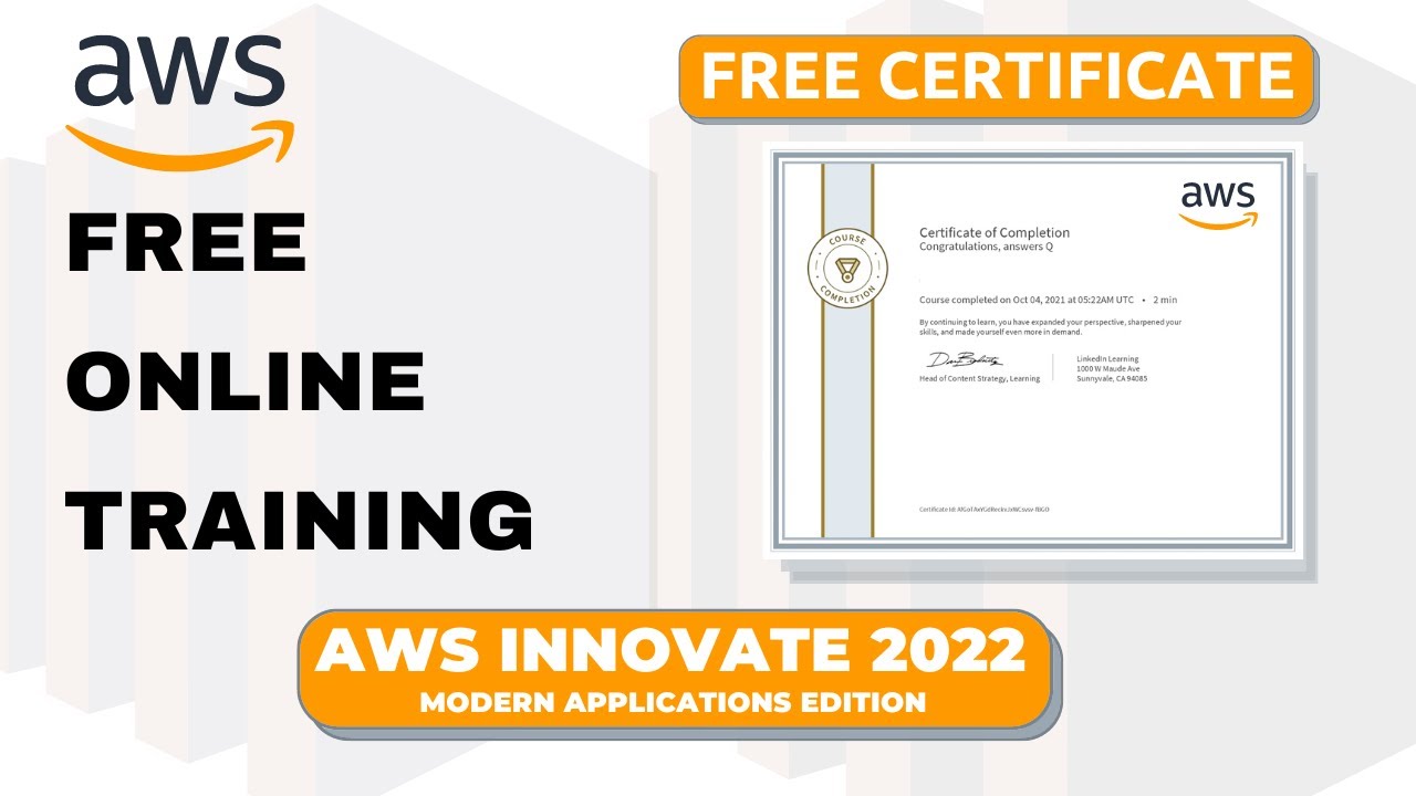 AWS Free Training with Free Certificate | AWS Innovate Modern Applications Edition 2022