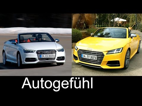 Best compact Audi convertible comparison test Audi TTS Roadster vs Audi S3 Cabriolet - Autogefühl