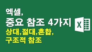 엑셀, 중요 참조 4가지-상대,절대,혼합,구조적참조