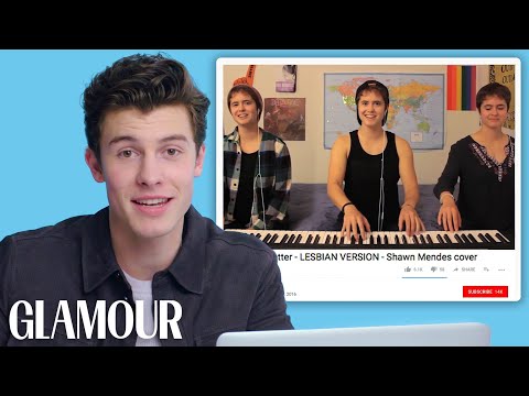 Shawn Mendes Watches Fan Covers On YouTube | Glamour Video