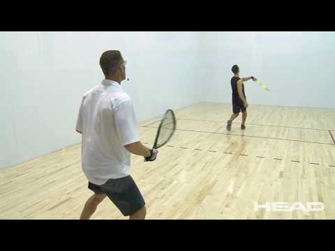 Racquetball - Returning the Lob Serve to the Forehand