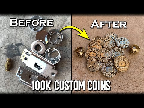 Casting Custom Brass Coins For 100K Subscribers! THANK YOU ALL!