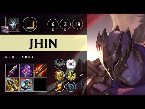 Jhin ADC vs Lucian - KR Challenger Patch 25.18
