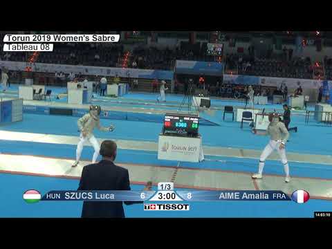 2019 239 T08 04 F S Individual Cadets Torun POL WCH RED AIME FRA vs SZUCS HUN