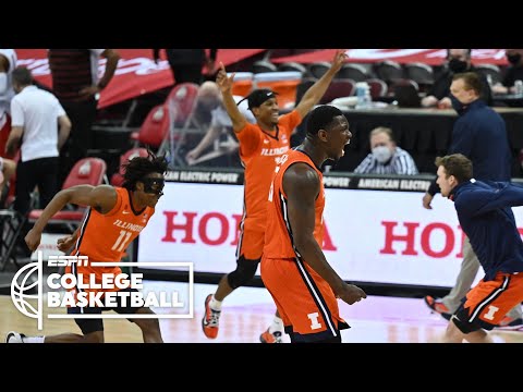 第4名的伊利諾伊州大學最後大比分擊敗第7名的俄亥俄州立大學 [HIGHLIGHTS] | ESPN大學籃球頻道 (No. 4 Illinois comes up big late to beat No. 7 Ohio State [HIGHLIGHTS] | ESPN College Basketball)