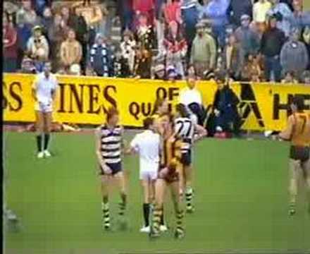 R12 1985 Hawthorn v Geelong brawl part 1