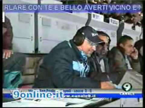 Napoli-Lecce 3-0 2008/2009 gol Denis commento Alvino