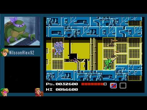TMNT (NES) Inside the Technodrome | Walkthrough.