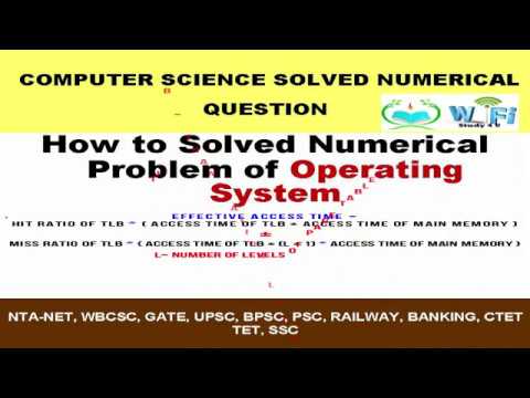 SET-15, Numerical Solution of Operating System Effective Access Time Using TLB, NET & GATE Solved Q