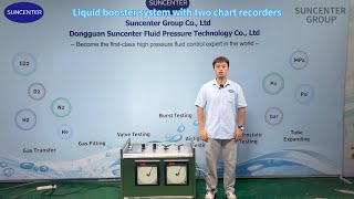 Suncenter high pressure liquid booster system with two chart recorders