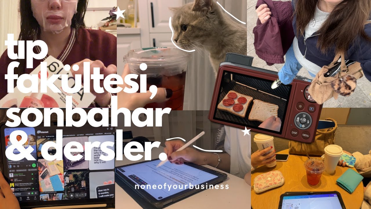 tıp fakültesinde iki günüm🥢|ders çalışıyorum, cilt bakımı,sonbahar geldi✨🍁