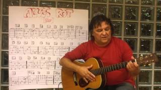 Fingerstyle Guitar Lesson #39: ALLES ROT (Silly)