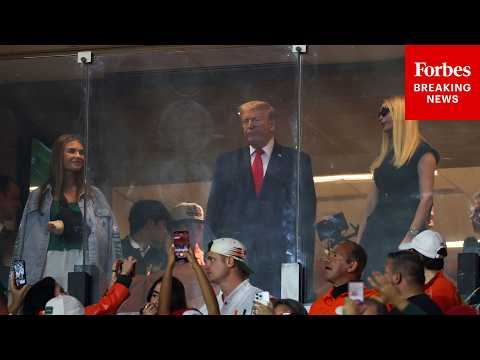 BREAKING: Trump & Family Attend The College Football National Championship In Miami Gardens, Florida