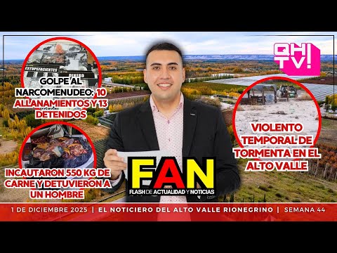 VIOLENTO TEMPORAL en el ALTO VALLE / FUERTE GOLPE al NARCOMENUEDO en la REGIÓN | FAN 1/12 | QHtv!