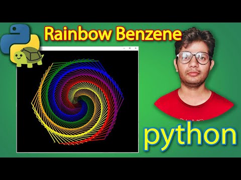 Python Turtle To Create Rainbow Benzene Shape Turtle Python Pythonprogramming Pythonturtle